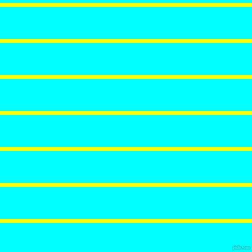 horizontal lines stripes, 8 pixel line width, 64 pixel line spacing, Yellow and Aqua horizontal lines and stripes seamless tileable