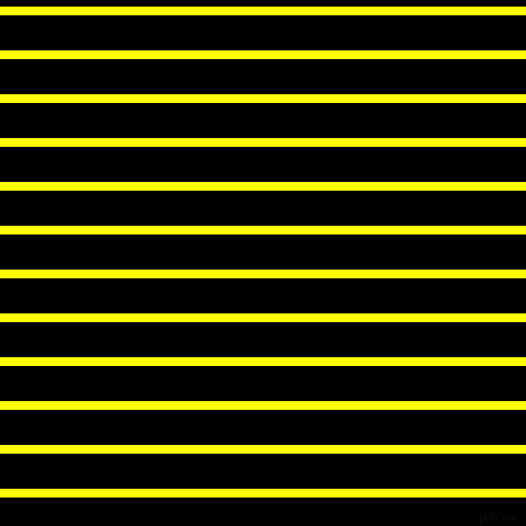 horizontal lines stripes, 8 pixel line width, 32 pixel line spacing, Yellow and Black horizontal lines and stripes seamless tileable