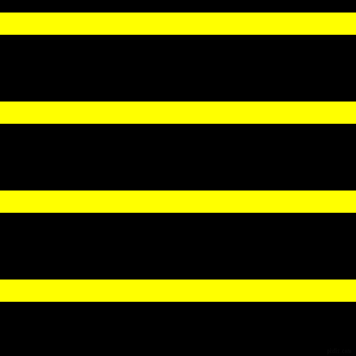 horizontal lines stripes, 32 pixel line width, 96 pixel line spacing, Yellow and Black horizontal lines and stripes seamless tileable
