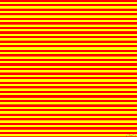 horizontal lines stripes, 8 pixel line width, 8 pixel line spacing, Yellow and Red horizontal lines and stripes seamless tileable
