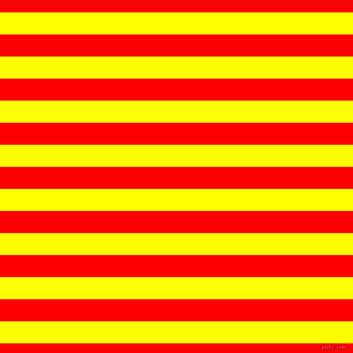 horizontal lines stripes, 32 pixel line width, 32 pixel line spacing, Yellow and Red horizontal lines and stripes seamless tileable