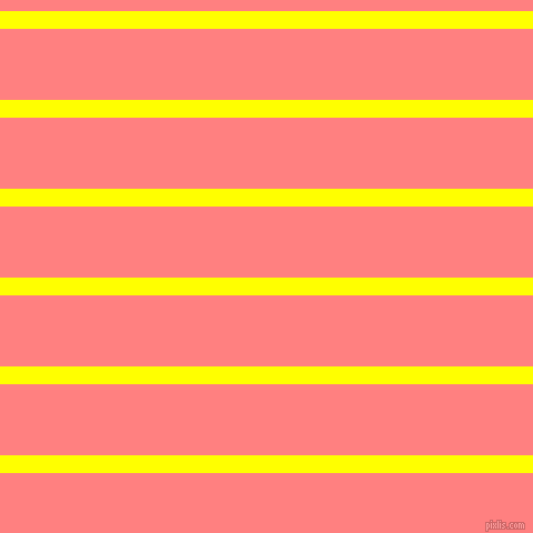horizontal lines stripes, 16 pixel line width, 64 pixel line spacing, Yellow and Salmon horizontal lines and stripes seamless tileable