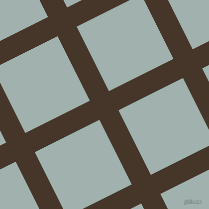 27/117 degree angle diagonal checkered chequered lines, 43 pixel lines width, 145 pixel square size, plaid checkered seamless tileable