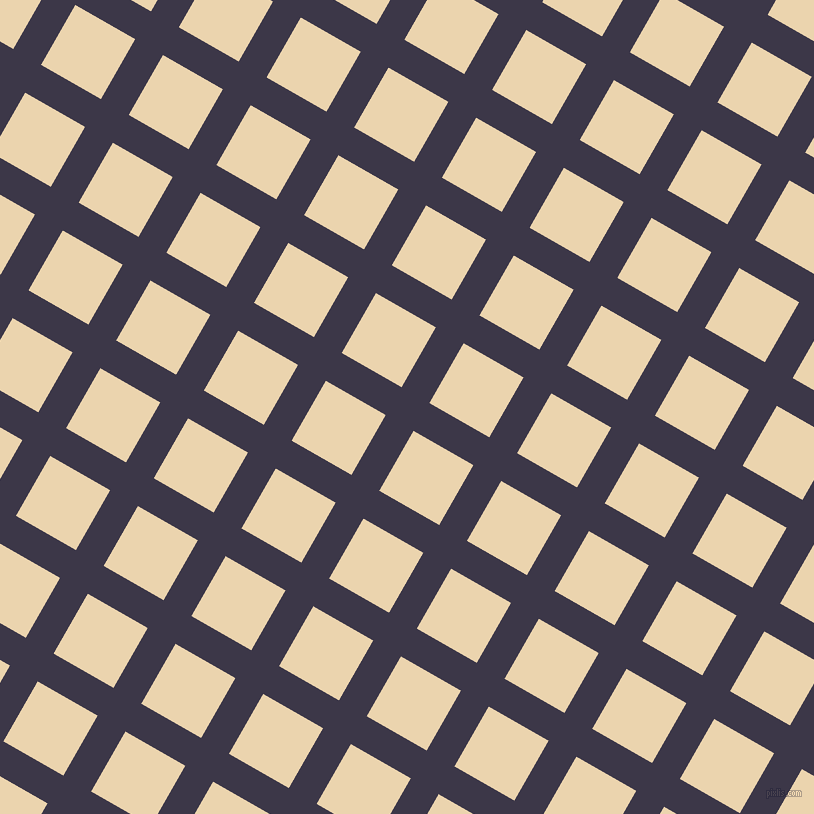 60/150 degree angle diagonal checkered chequered lines, 32 pixel lines width, 69 pixel square size, plaid checkered seamless tileable