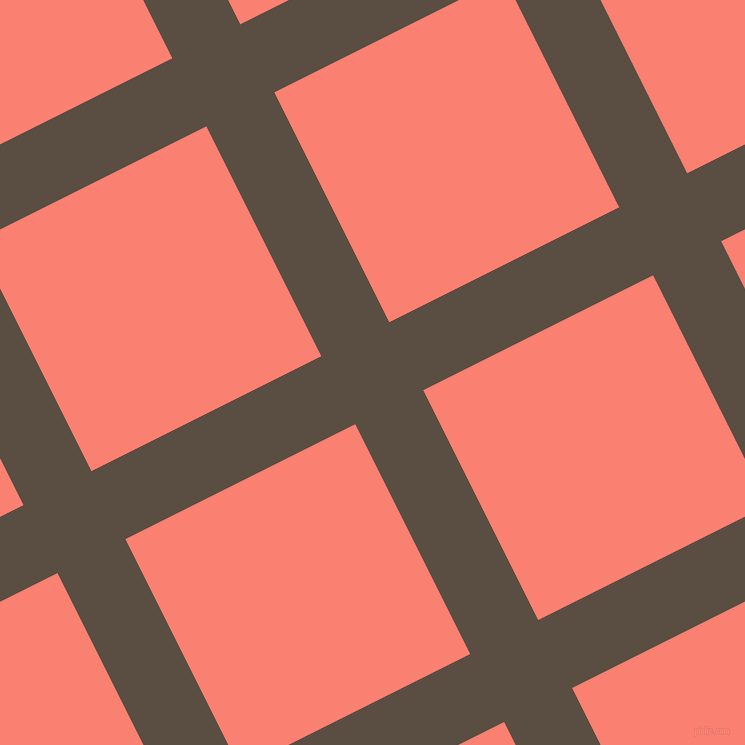 27/117 degree angle diagonal checkered chequered lines, 76 pixel lines width, 257 pixel square size, plaid checkered seamless tileable