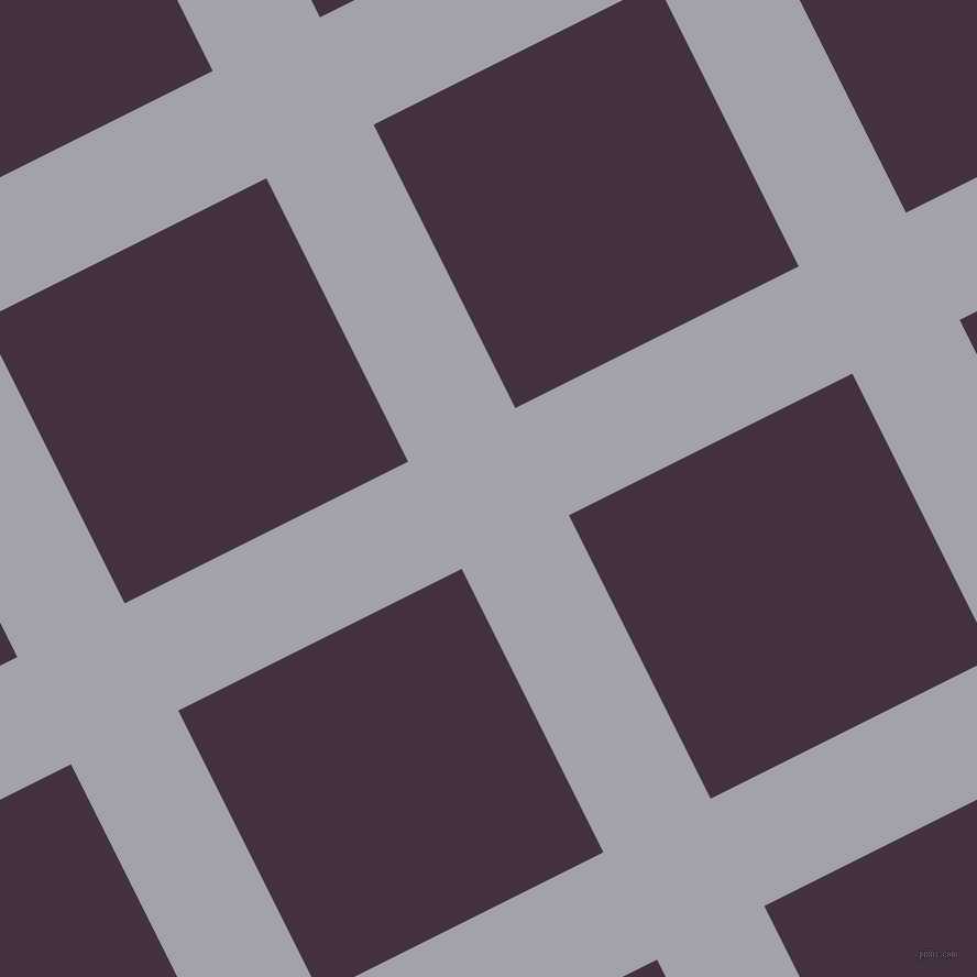27/117 degree angle diagonal checkered chequered lines, 109 pixel line width, 288 pixel square size, plaid checkered seamless tileable