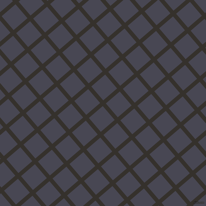 41/131 degree angle diagonal checkered chequered lines, 14 pixel line width, 63 pixel square size, Acadia and Gun Powder plaid checkered seamless tileable