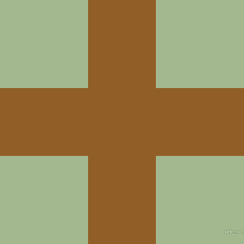 checkered chequered horizontal vertical lines, 135 pixel line width, 354 pixel square size, Afghan Tan and Norway plaid checkered seamless tileable