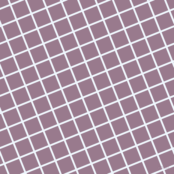 22/112 degree angle diagonal checkered chequered lines, 6 pixel lines width, 47 pixel square size, Alice Blue and Mountbatten Pink plaid checkered seamless tileable