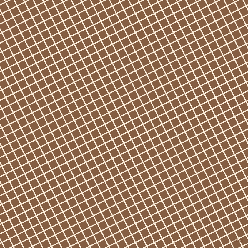 27/117 degree angle diagonal checkered chequered lines, 4 pixel lines width, 25 pixel square size, Antique White and Dark Wood plaid checkered seamless tileable