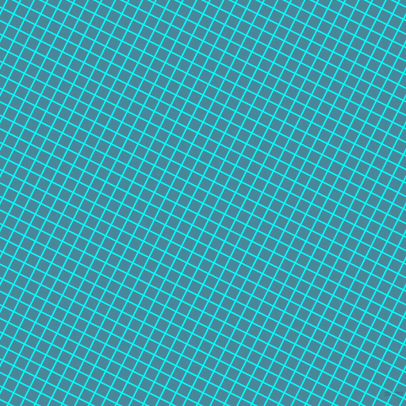 63/153 degree angle diagonal checkered chequered lines, 3 pixel lines width, 21 pixel square size, Aqua and Hippie Blue plaid checkered seamless tileable