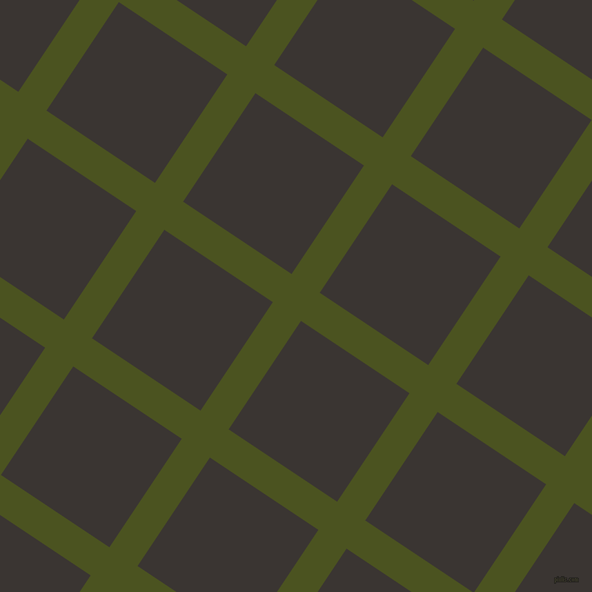56/146 degree angle diagonal checkered chequered lines, 49 pixel lines width, 189 pixel square size, Army green and Kilamanjaro plaid checkered seamless tileable