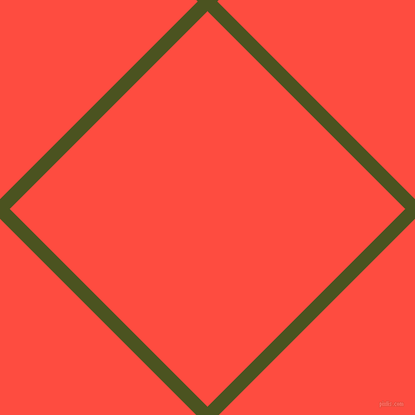 45/135 degree angle diagonal checkered chequered lines, 20 pixel line width, 405 pixel square size, Army green and Sunset Orange plaid checkered seamless tileable