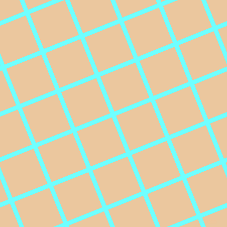 22/112 degree angle diagonal checkered chequered lines, 9 pixel lines width, 75 pixel square size, Baby Blue and New Tan plaid checkered seamless tileable