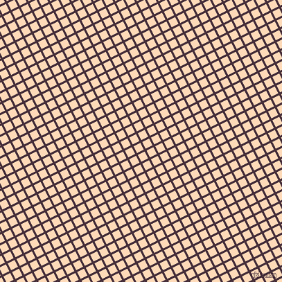 27/117 degree angle diagonal checkered chequered lines, 3 pixel lines width, 11 pixel square size, Barossa and Peach Puff plaid checkered seamless tileable