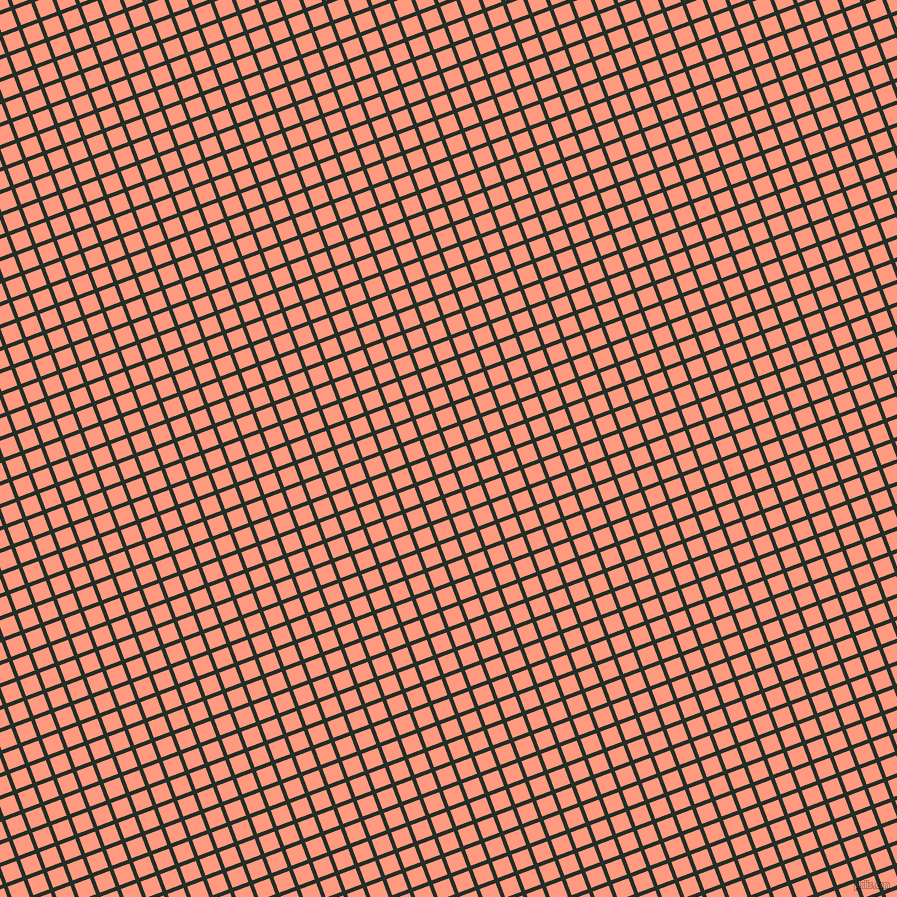 21/111 degree angle diagonal checkered chequered lines, 4 pixel lines width, 17 pixel square size, Black Bean and Vivid Tangerine plaid checkered seamless tileable