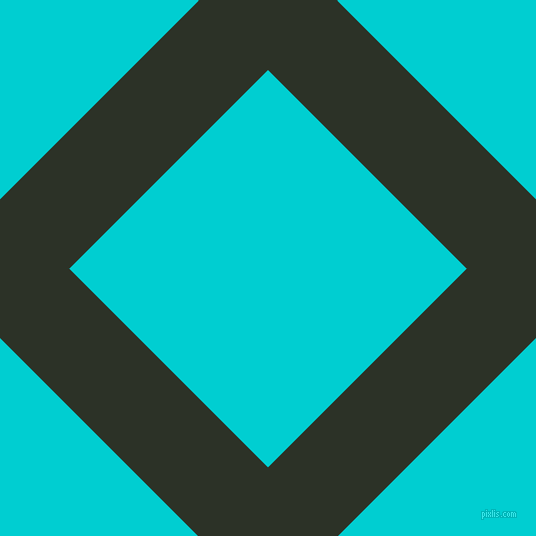 45/135 degree angle diagonal checkered chequered lines, 98 pixel lines width, 281 pixel square size, Black Forest and Dark Turquoise plaid checkered seamless tileable