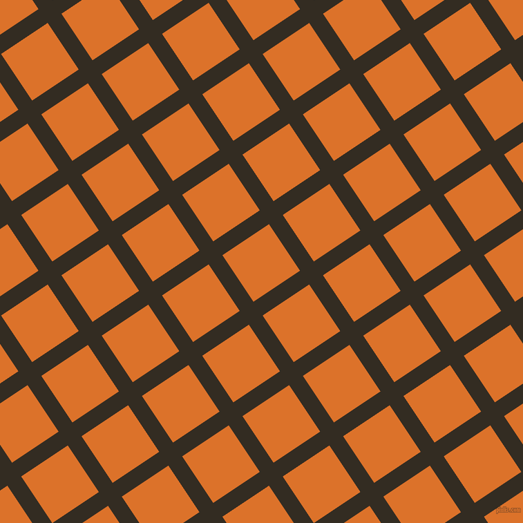 34/124 degree angle diagonal checkered chequered lines, 24 pixel line width, 81 pixel square size, Black Magic and Tahiti Gold plaid checkered seamless tileable