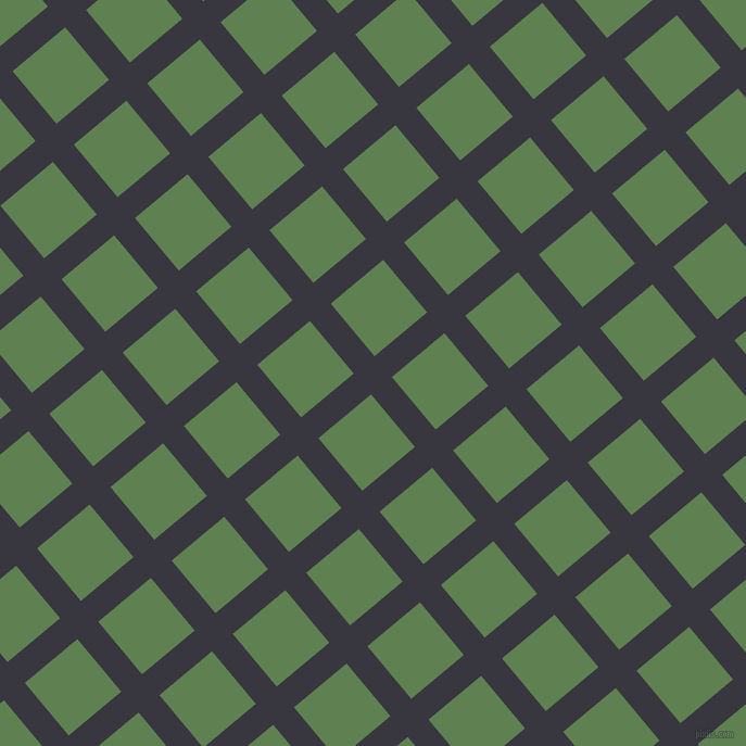 40/130 degree angle diagonal checkered chequered lines, 25 pixel lines width, 63 pixel square size, Black Marlin and Glade Green plaid checkered seamless tileable