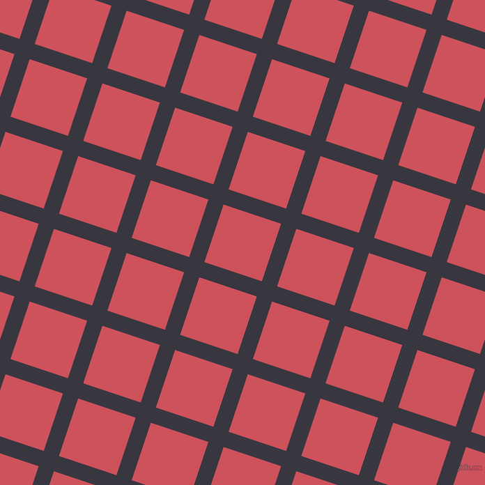 72/162 degree angle diagonal checkered chequered lines, 23 pixel line width, 87 pixel square size, Black Marlin and Mandy plaid checkered seamless tileable