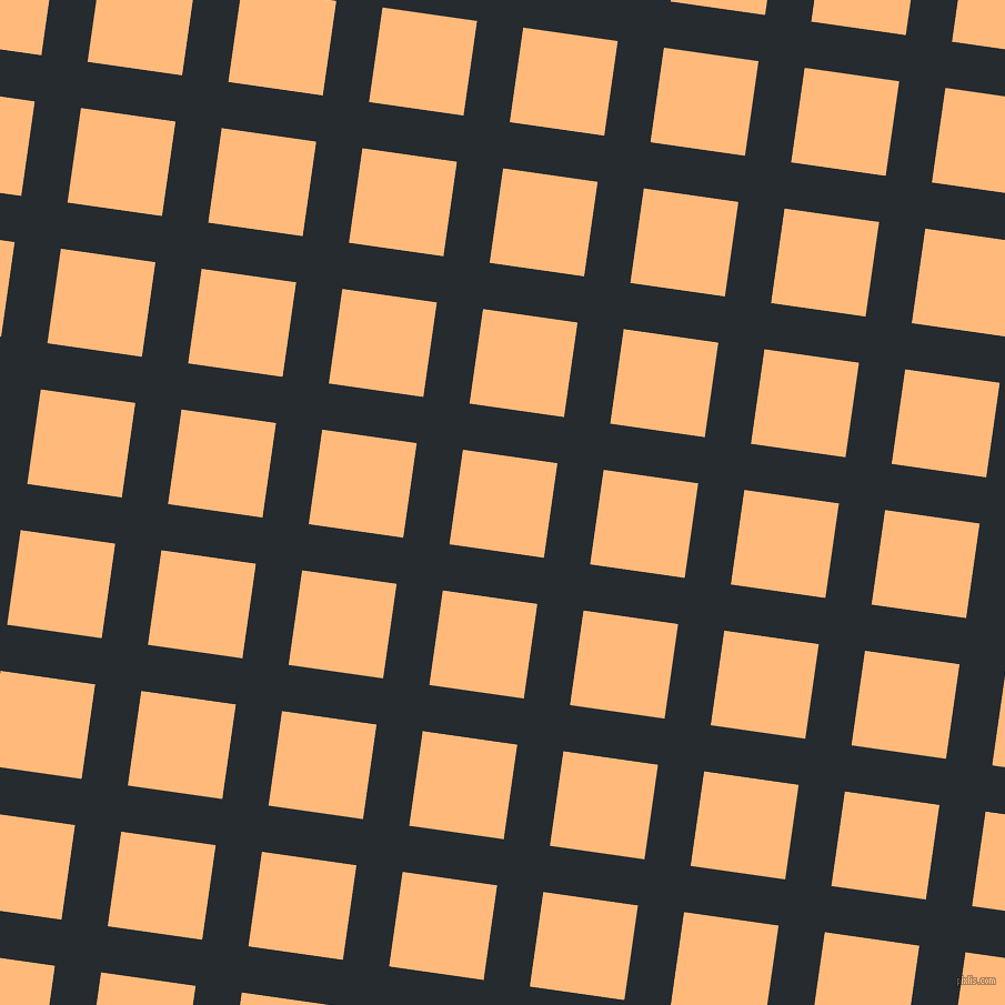 82/172 degree angle diagonal checkered chequered lines, 42 pixel lines width, 86 pixel square size, Blue Charcoal and Macaroni And Cheese plaid checkered seamless tileable