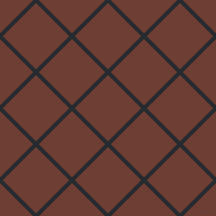 45/135 degree angle diagonal checkered chequered lines, 14 pixel line width, 163 pixel square size, Blue Charcoal and Metallic Copper plaid checkered seamless tileable