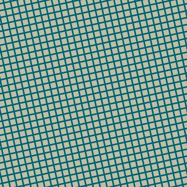13/103 degree angle diagonal checkered chequered lines, 6 pixel lines width, 20 pixel square size, Blue Lagoon and Beryl Green plaid checkered seamless tileable