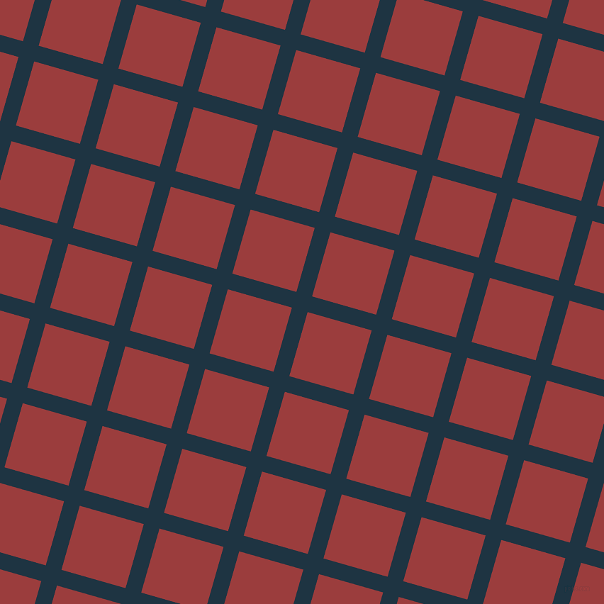 74/164 degree angle diagonal checkered chequered lines, 23 pixel line width, 94 pixel square size, Blue Whale and Mexican Red plaid checkered seamless tileable