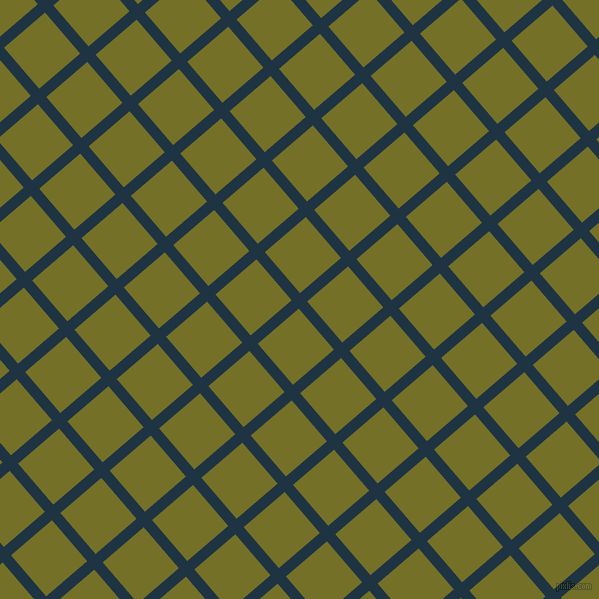 41/131 degree angle diagonal checkered chequered lines, 11 pixel lines width, 54 pixel square size, Blue Whale and Olivetone plaid checkered seamless tileable