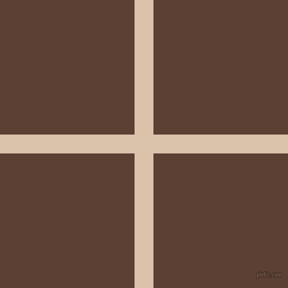 checkered chequered horizontal vertical lines, 27 pixel line width, 384 pixel square size, Bone and Very Dark Brown plaid checkered seamless tileable