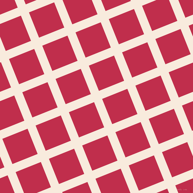 22/112 degree angle diagonal checkered chequered lines, 30 pixel line width, 94 pixel square size, Bridal Heath and Old Rose plaid checkered seamless tileable