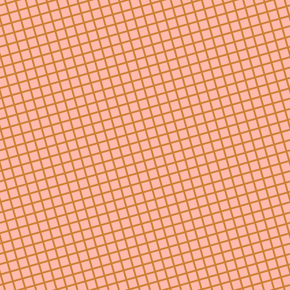 16/106 degree angle diagonal checkered chequered lines, 6 pixel line width, 27 pixel square size, Bronze and Melon plaid checkered seamless tileable