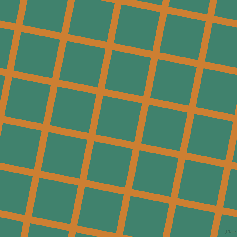 79/169 degree angle diagonal checkered chequered lines, 23 pixel line width, 130 pixel square size, Bronze and Viridian plaid checkered seamless tileable
