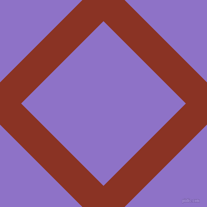 45/135 degree angle diagonal checkered chequered lines, 61 pixel line width, 238 pixel square size, Burnt Umber and True V plaid checkered seamless tileable