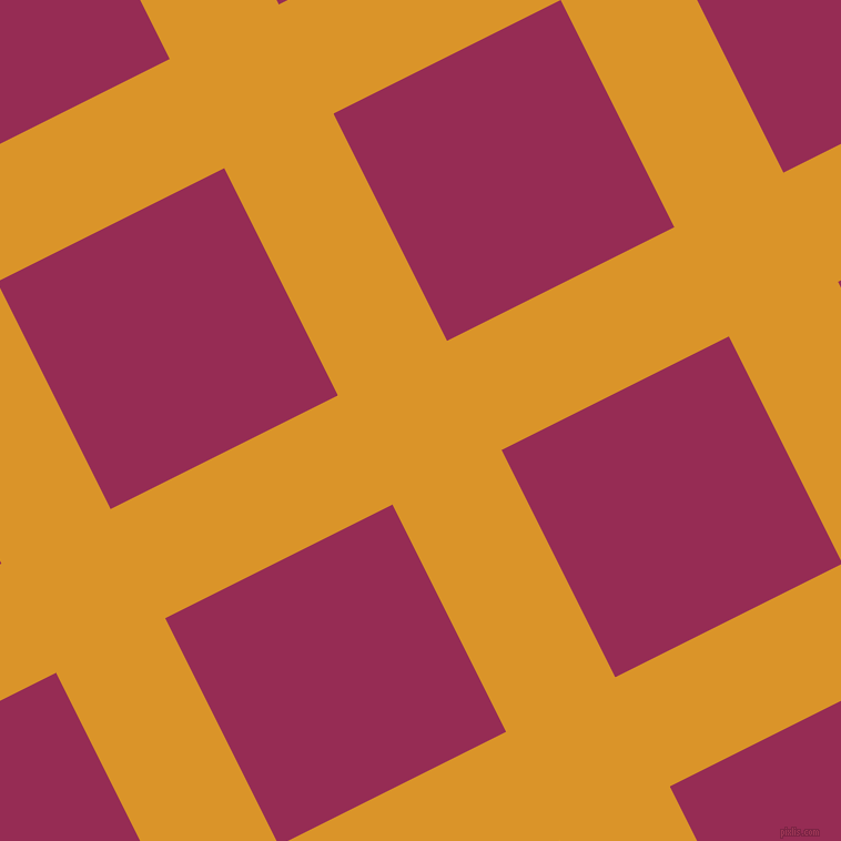 27/117 degree angle diagonal checkered chequered lines, 110 pixel line width, 229 pixel square size, Buttercup and Lipstick plaid checkered seamless tileable