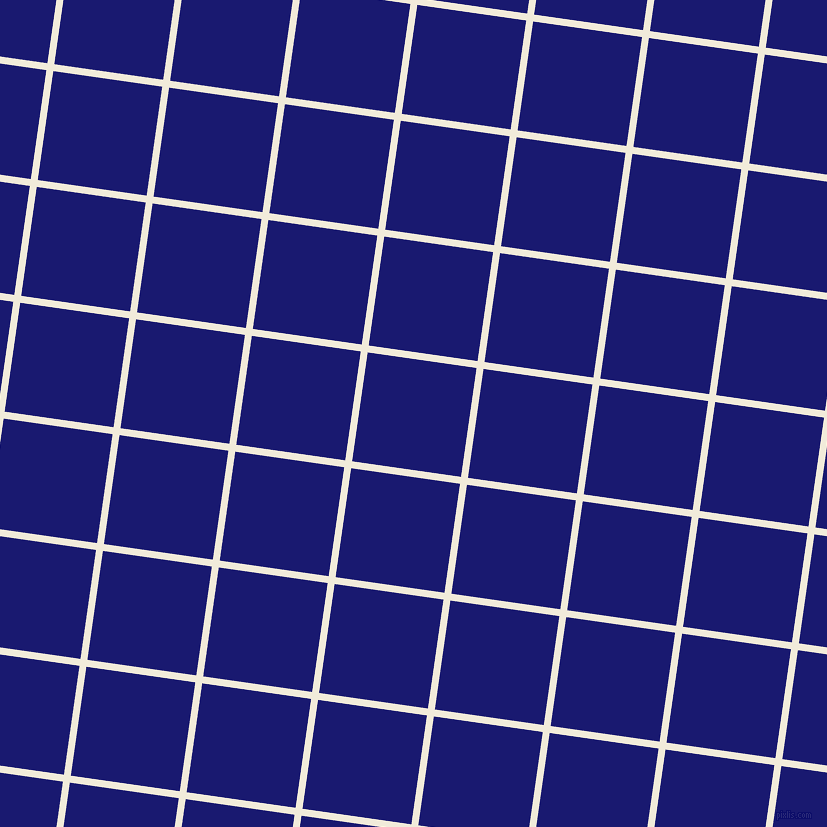 82/172 degree angle diagonal checkered chequered lines, 7 pixel line width, 110 pixel square size, Buttery White and Midnight Blue plaid checkered seamless tileable