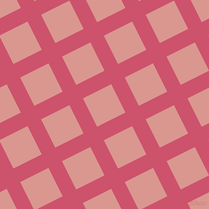 27/117 degree angle diagonal checkered chequered lines, 31 pixel line width, 65 pixel square size, Cabaret and Petite Orchid plaid checkered seamless tileable