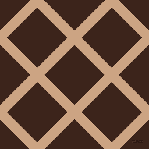 45/135 degree angle diagonal checkered chequered lines, 33 pixel line width, 140 pixel square size, Cameo and Brown Pod plaid checkered seamless tileable