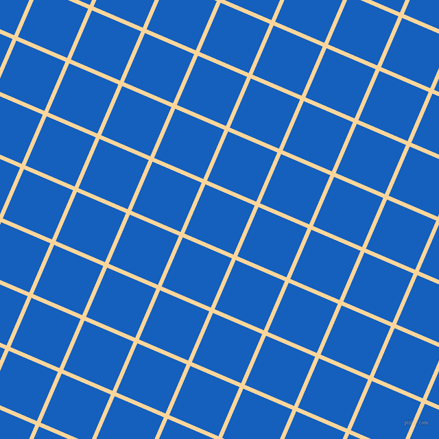 67/157 degree angle diagonal checkered chequered lines, 6 pixel line width, 78 pixel square size, Caramel and Denim plaid checkered seamless tileable