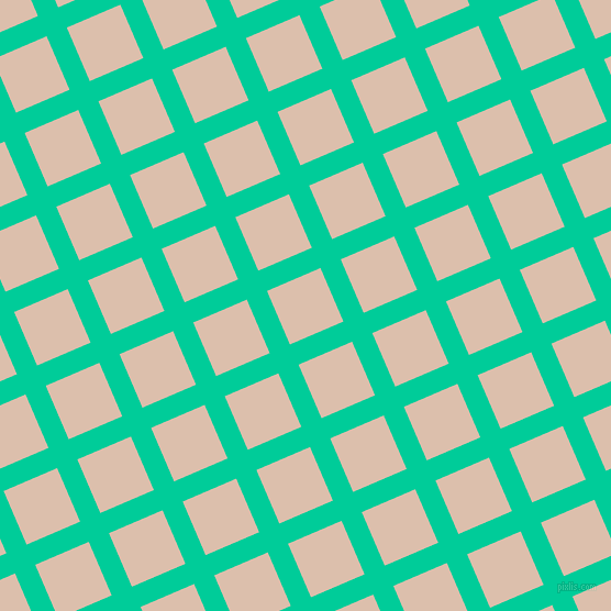 23/113 degree angle diagonal checkered chequered lines, 20 pixel line width, 53 pixel square size, Caribbean Green and Just Right plaid checkered seamless tileable