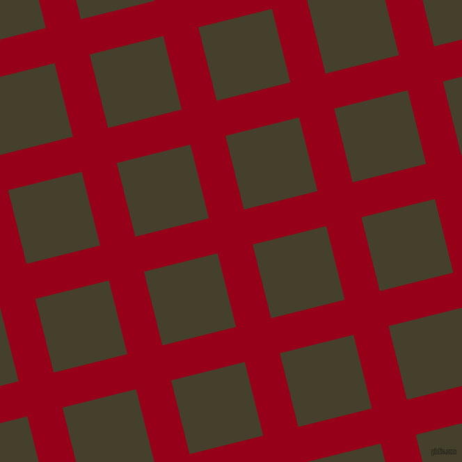 14/104 degree angle diagonal checkered chequered lines, 52 pixel lines width, 109 pixel square size, Carmine and Woodrush plaid checkered seamless tileable