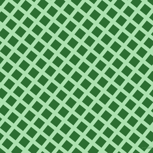 51/141 degree angle diagonal checkered chequered lines, 13 pixel lines width, 29 pixel square size, Celadon and San Felix plaid checkered seamless tileable