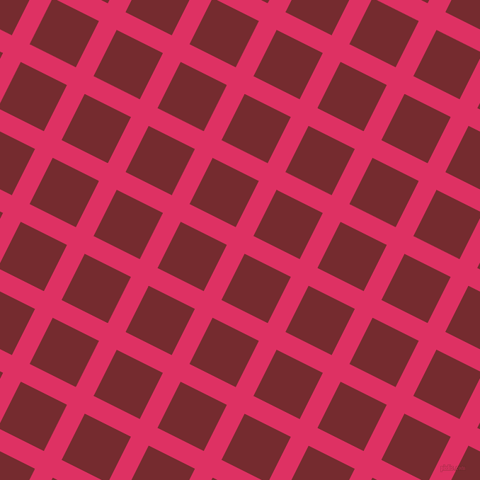 63/153 degree angle diagonal checkered chequered lines, 28 pixel lines width, 73 pixel square size, Cerise and Tamarillo plaid checkered seamless tileable