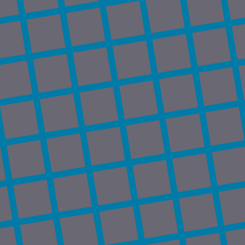 9/99 degree angle diagonal checkered chequered lines, 22 pixel lines width, 115 pixel square size, Cerulean and Dolphin plaid checkered seamless tileable