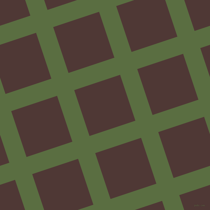 18/108 degree angle diagonal checkered chequered lines, 59 pixel line width, 158 pixel square size, Chalet Green and Cocoa Bean plaid checkered seamless tileable