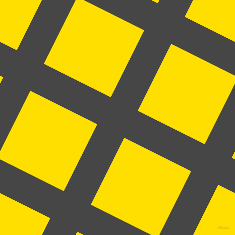 63/153 degree angle diagonal checkered chequered lines, 97 pixel line width, 240 pixel square size, Charcoal and Golden Yellow plaid checkered seamless tileable
