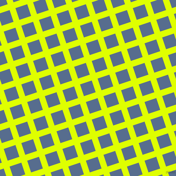 18/108 degree angle diagonal checkered chequered lines, 24 pixel line width, 48 pixel square size, Chartreuse Yellow and Kashmir Blue plaid checkered seamless tileable