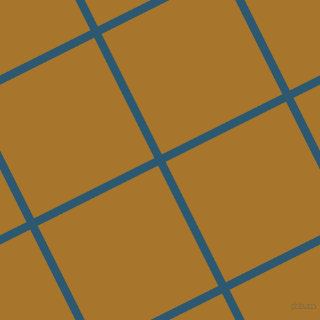 27/117 degree angle diagonal checkered chequered lines, 12 pixel lines width, 194 pixel square size, Chathams Blue and Hot Toddy plaid checkered seamless tileable