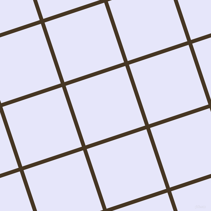 18/108 degree angle diagonal checkered chequered lines, 13 pixel line width, 213 pixel square size, Clinker and Lavender plaid checkered seamless tileable