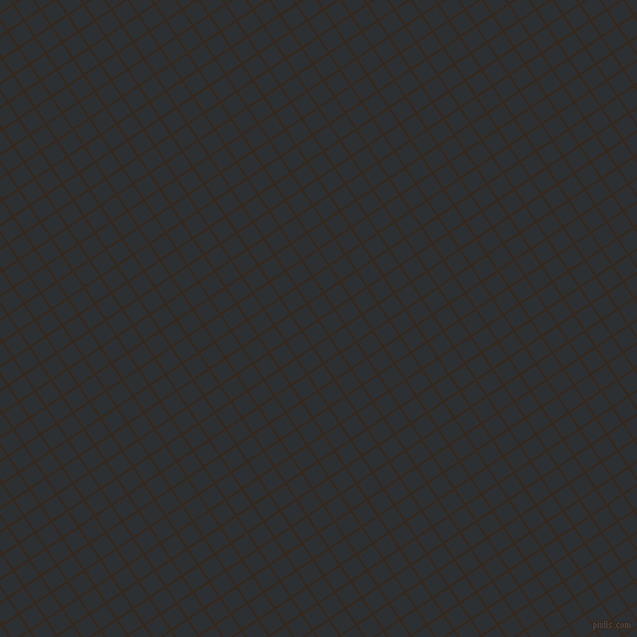 34/124 degree angle diagonal checkered chequered lines, 2 pixel lines width, 16 pixel square size, Cocoa Brown and Cod Grey plaid checkered seamless tileable